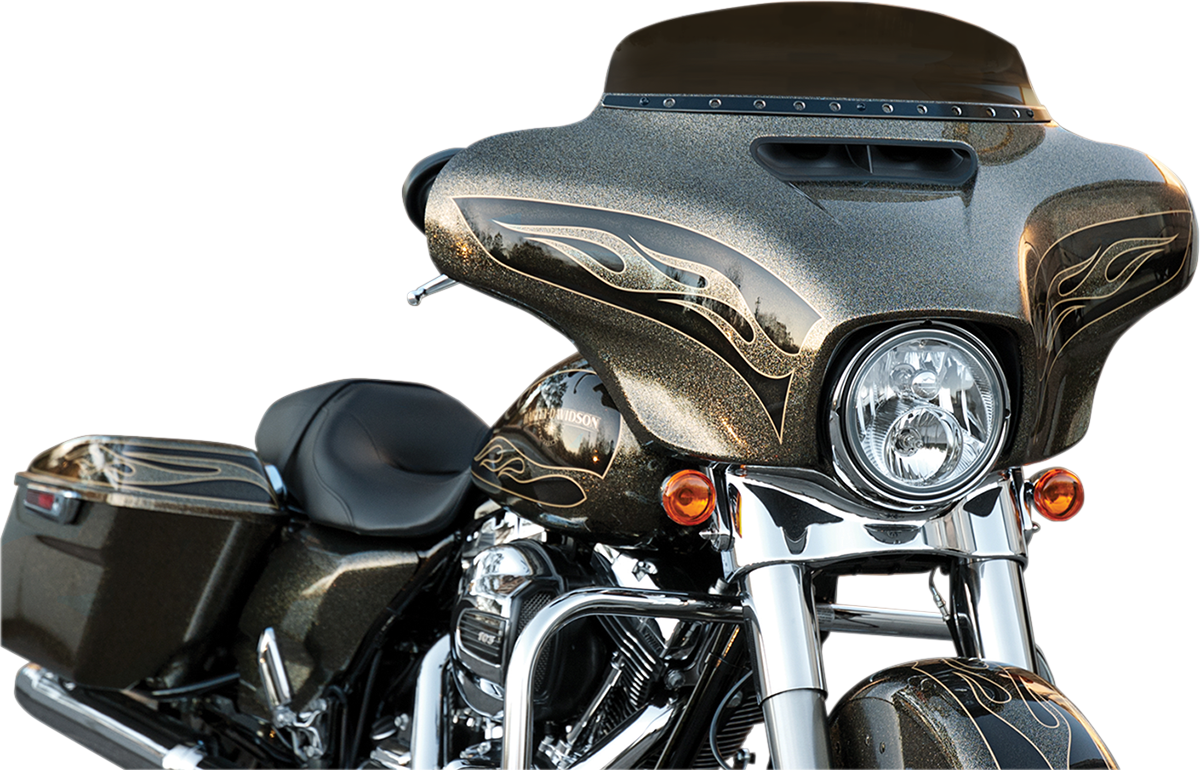 Windshield Trim - Black - Holes - '96-'13 FLH