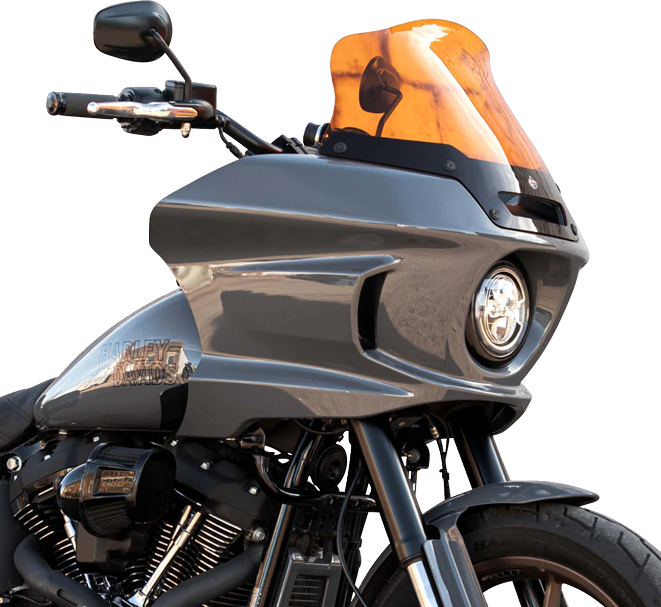 Kolor Flare® Windshield - 8" - Orange - '22-'25 FXLRST