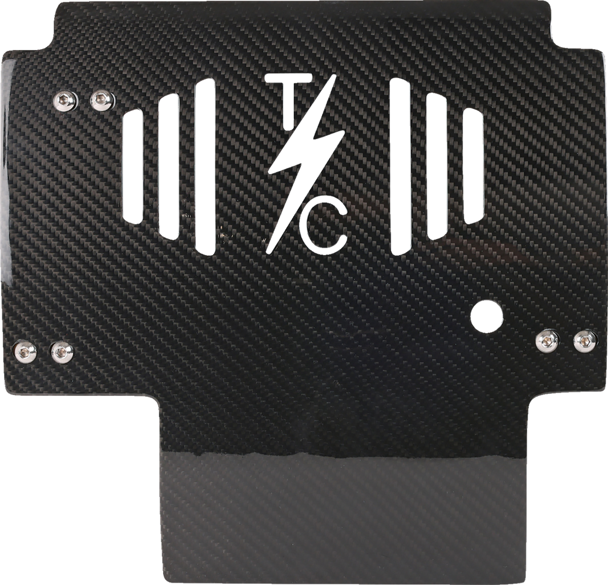 Skid Plate - Carbon Fiber/Gloss - With Red Brackets - FLHX/FLTRX