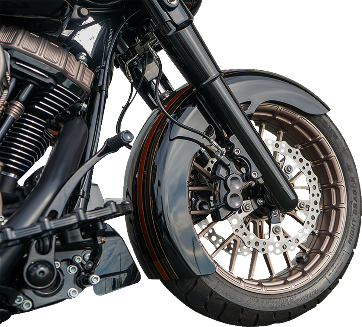 Fat Tire Fork Boot Cover - Black Anodized - Smooth