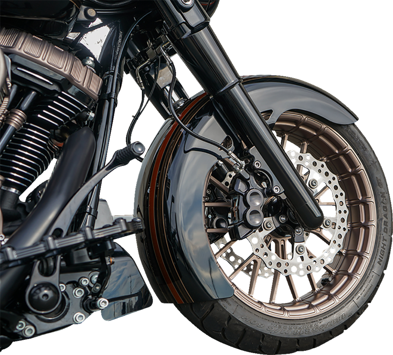 Fat Tire Fork Boot Cover - Black Anodized - Smooth