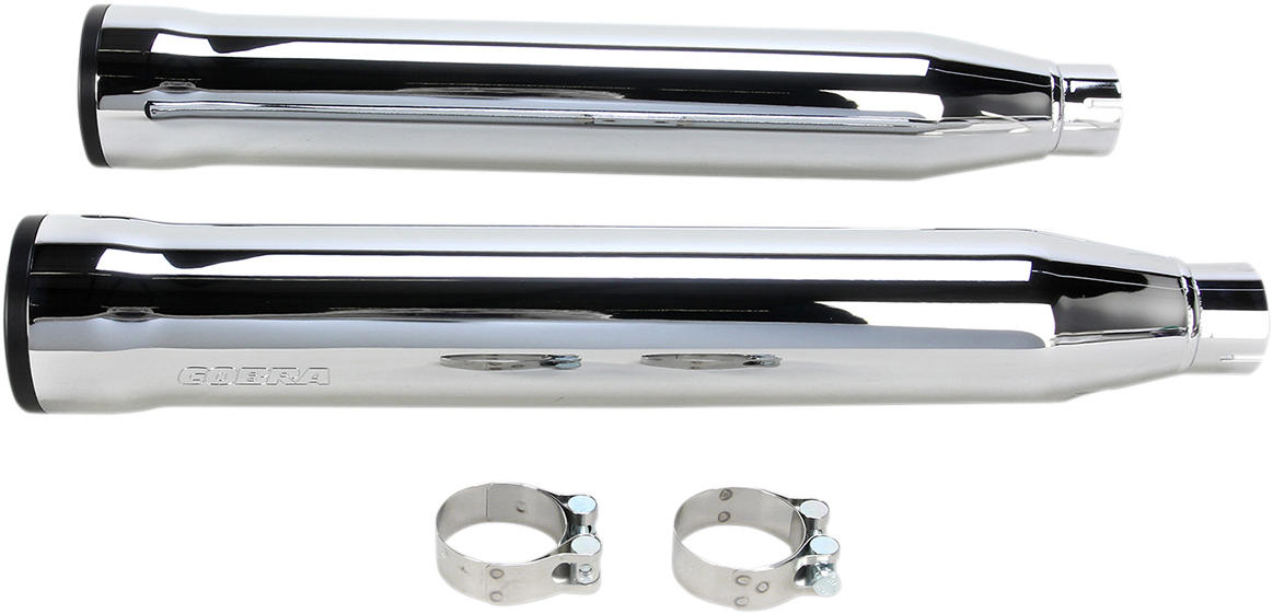 Slip-On Mufflers With Race Pro Tips - 3" - Chrome - '07-'17 FLSTF/FXSTD