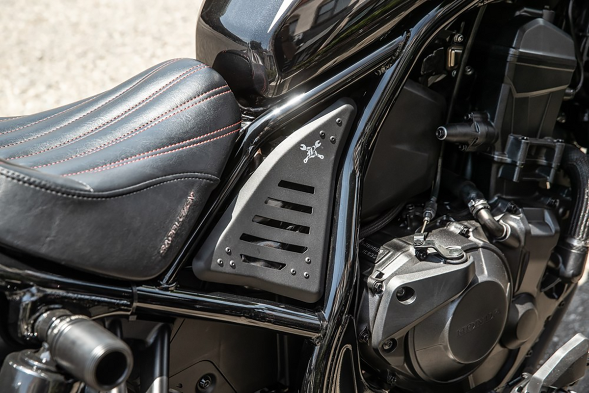 Side Covers - Slash Cut - Black - Honda - CMX