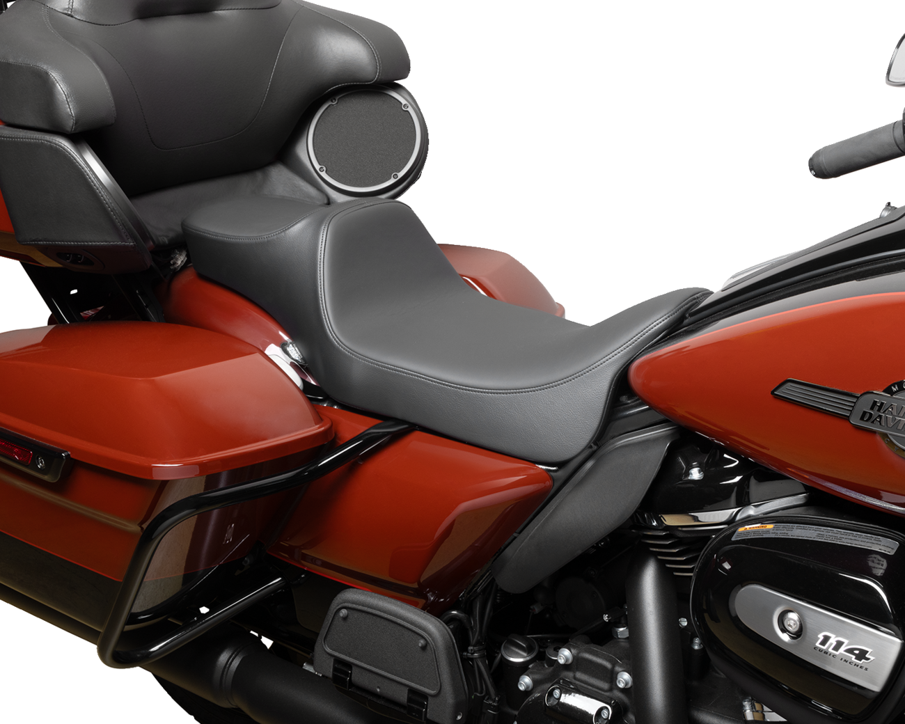 Predator III Seat - Extended Reach - Smooth - Black Solar Leather - FLH/FLT '08-'24