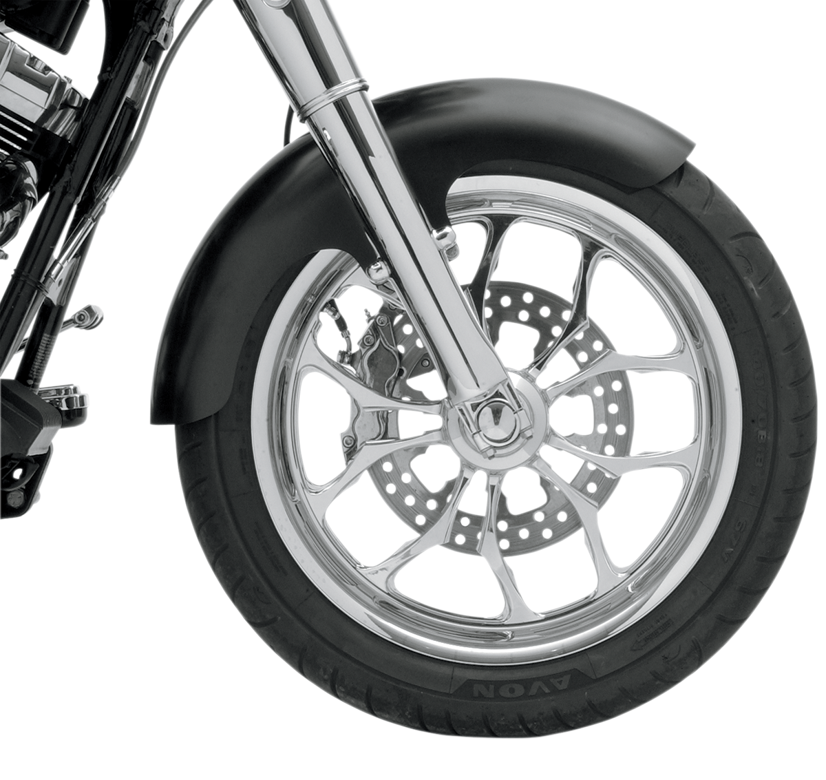 Thickster Front Fender - Black - 21" - HD Softail