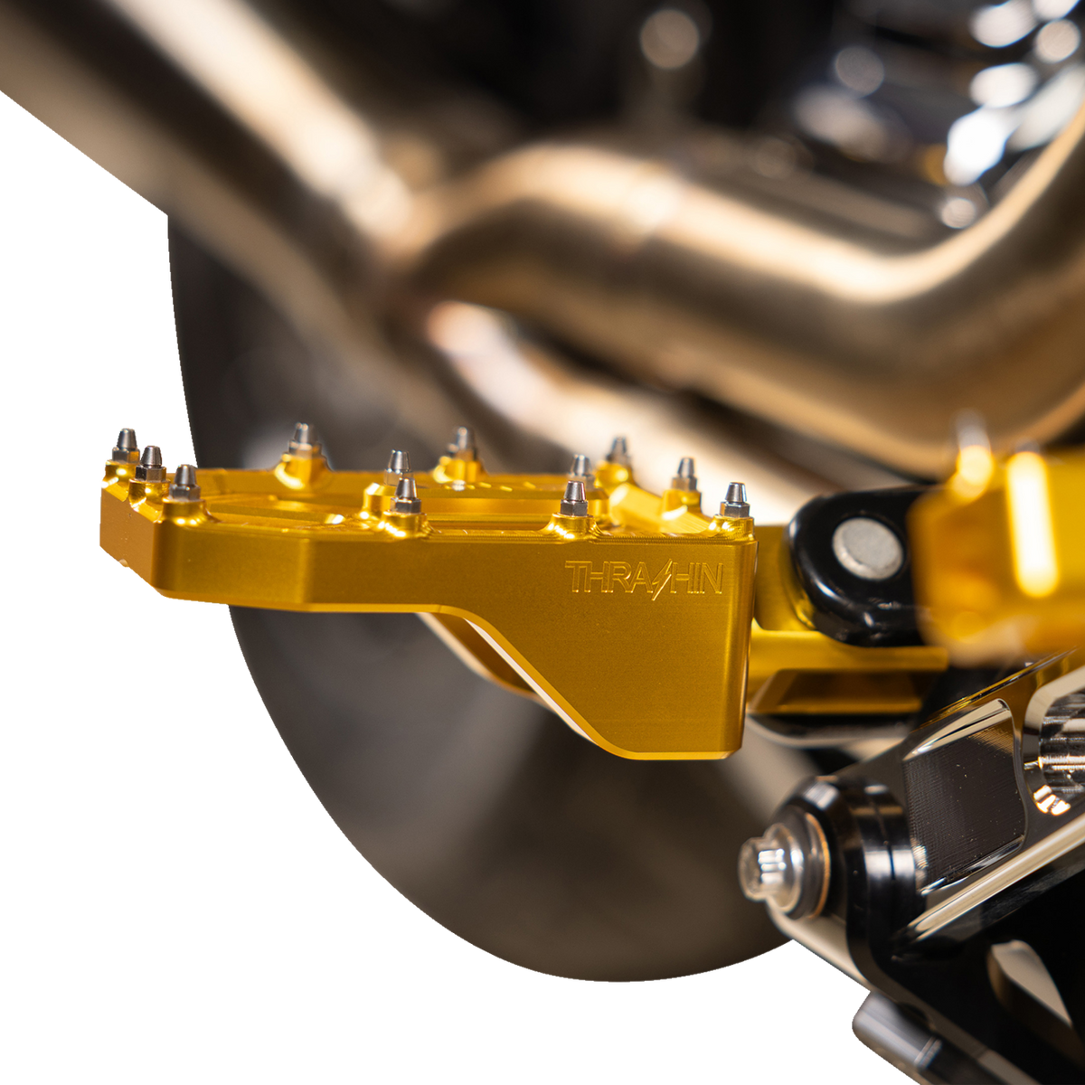 Aggressor Foot Pegs - Rear - Gold - HD '72-'25