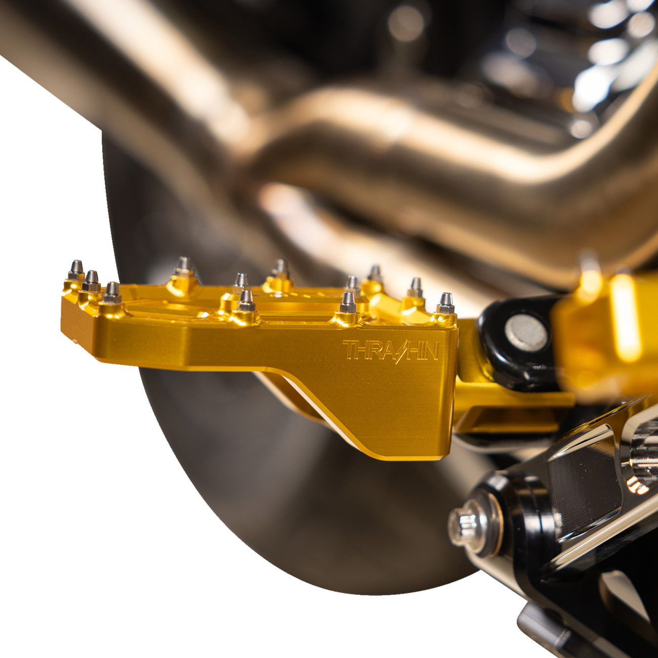 Aggressor Foot Pegs - Rear - Gold - HD '72-'25