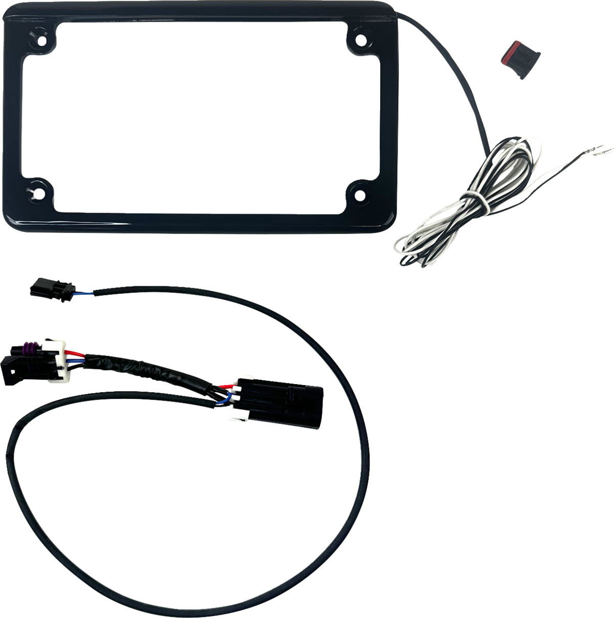 Lighted License Plate Frame - Gloss Black - Maverick