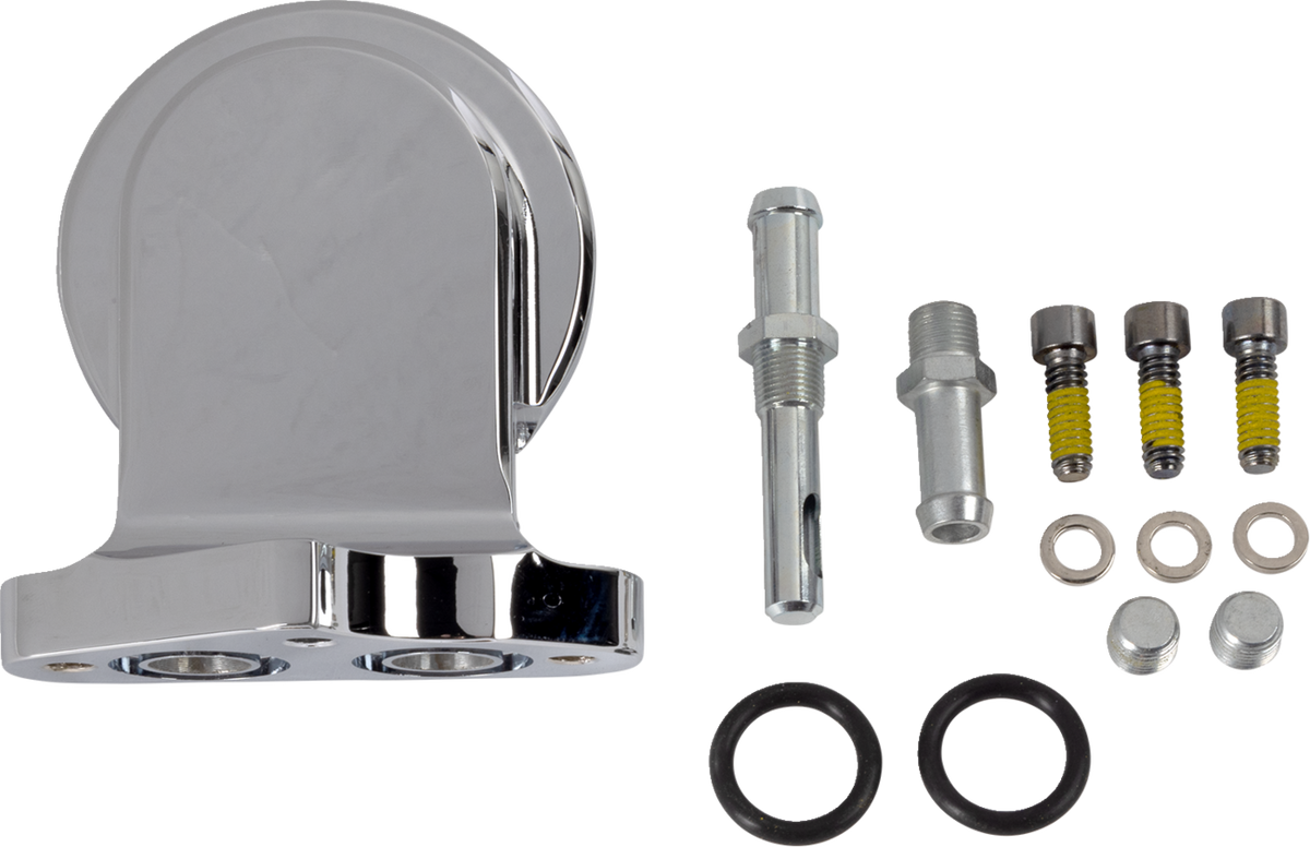 Oil Filter Mounting Bracket Kit - Chrome