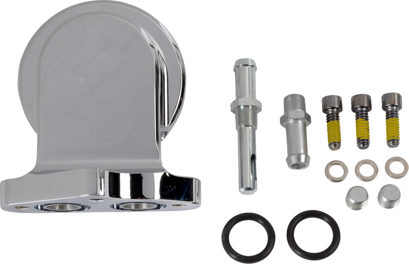 Oil Filter Mounting Bracket Kit - Chrome