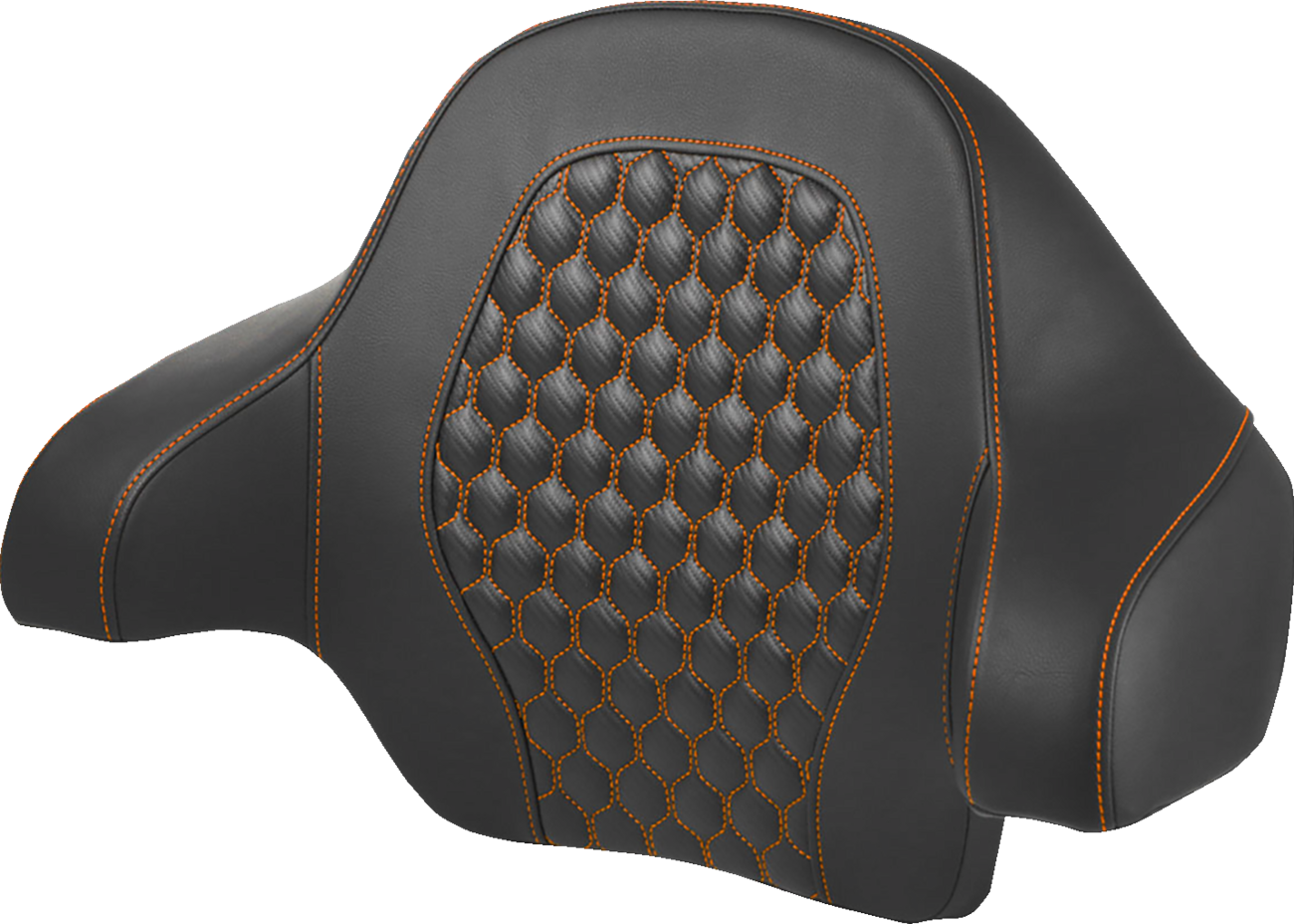 Tour Pack Backrest Pad - Honeycomb - Orange Stitching - FL '14-'24