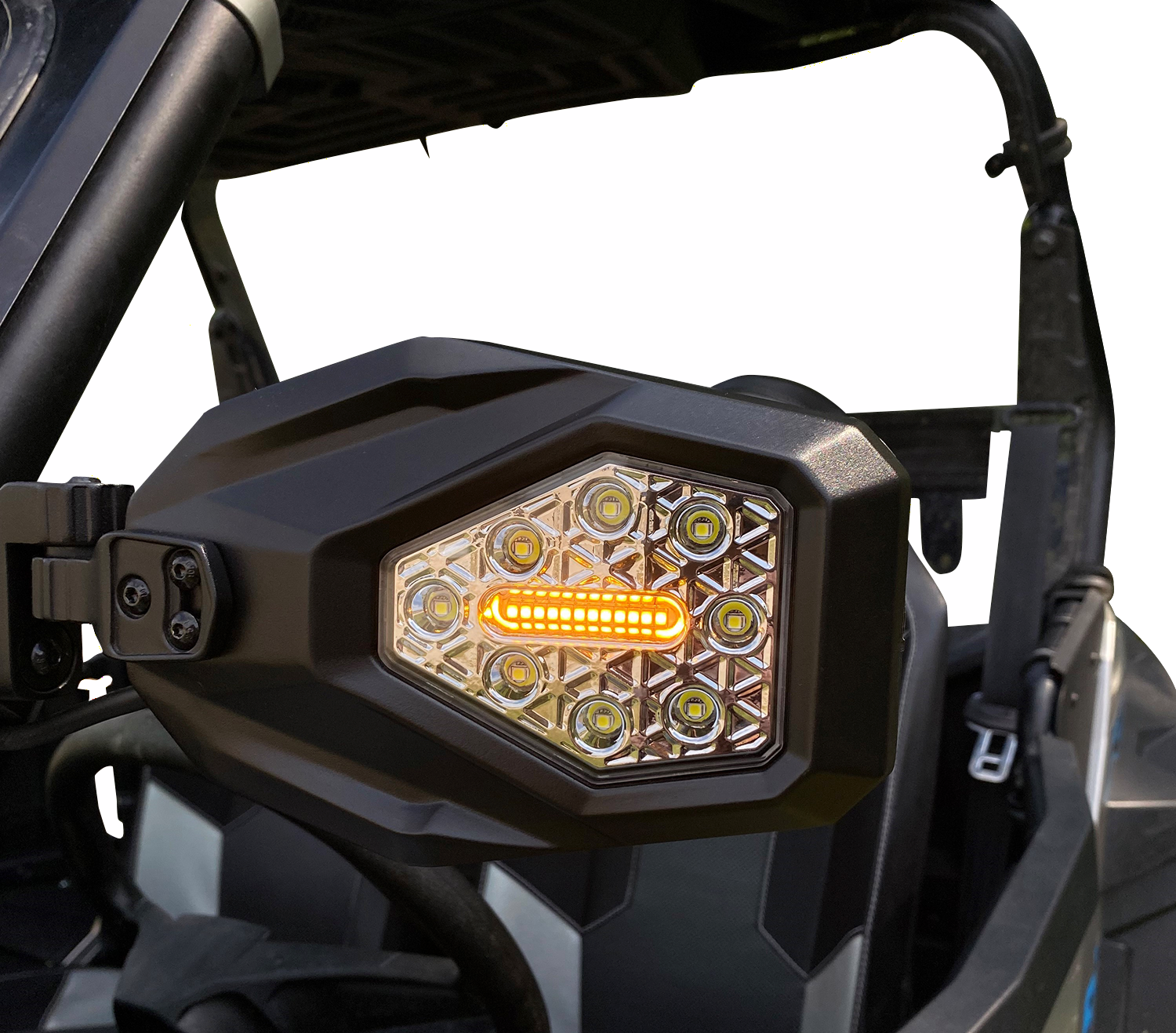 Mirrors - SXS - Side View - Hexagon - Black