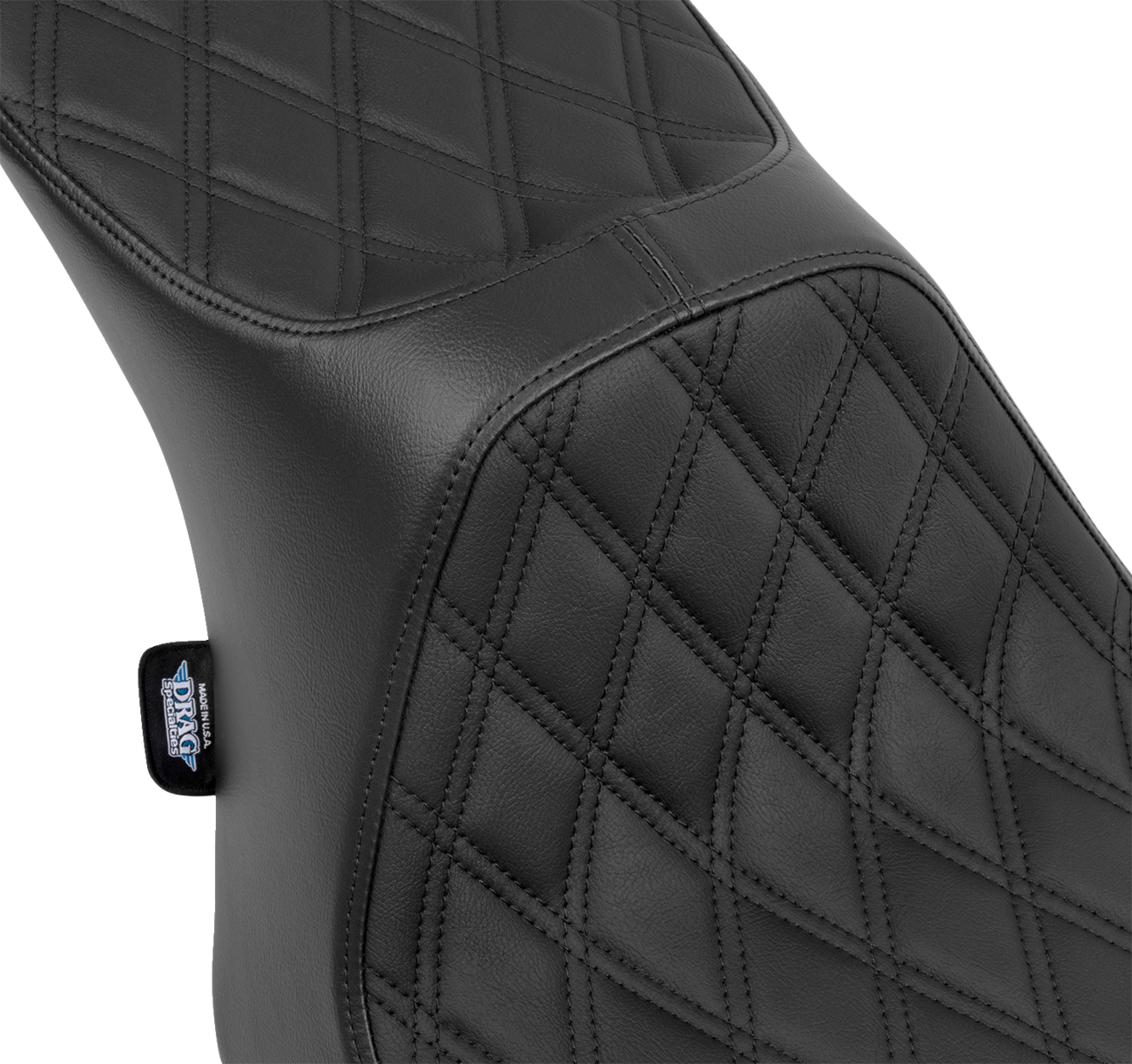 Predator III 2-Up Seat - Vinyl - Double Diamond - Black Stitching - FLT/FLH '23-'24