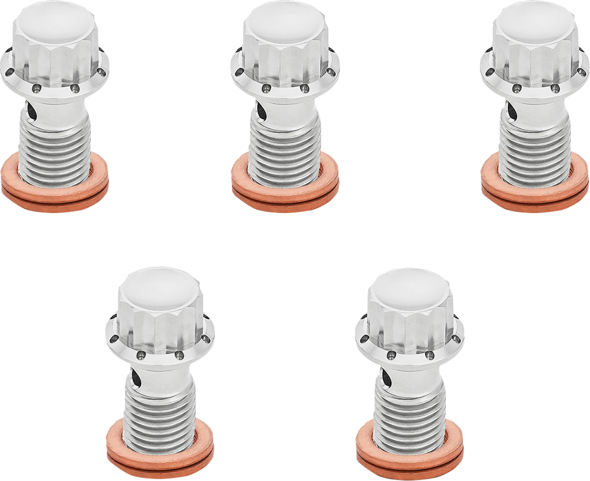 Banjo Bolt 5-Pack - M12x1.25 - Polished