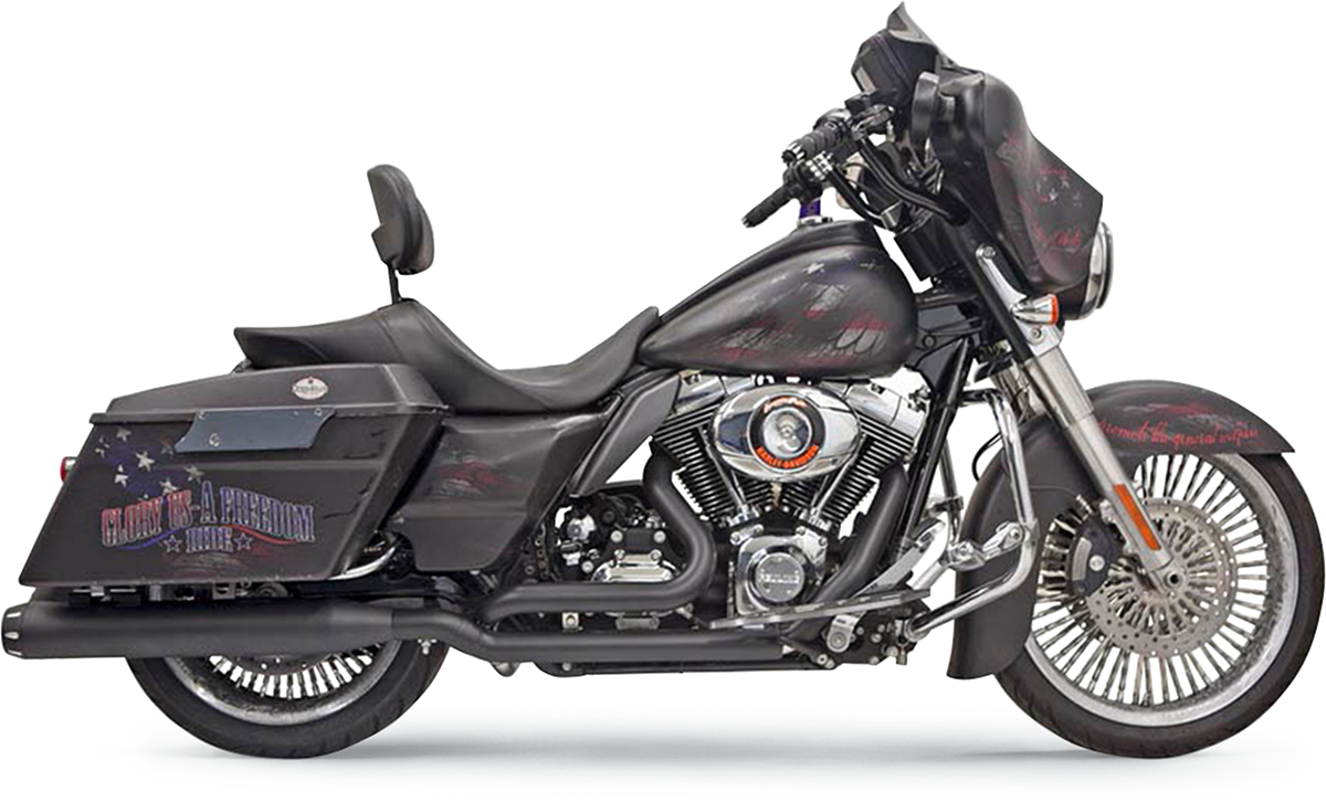 True-Dual Down Under Headpipes - Black - FL '09-'16