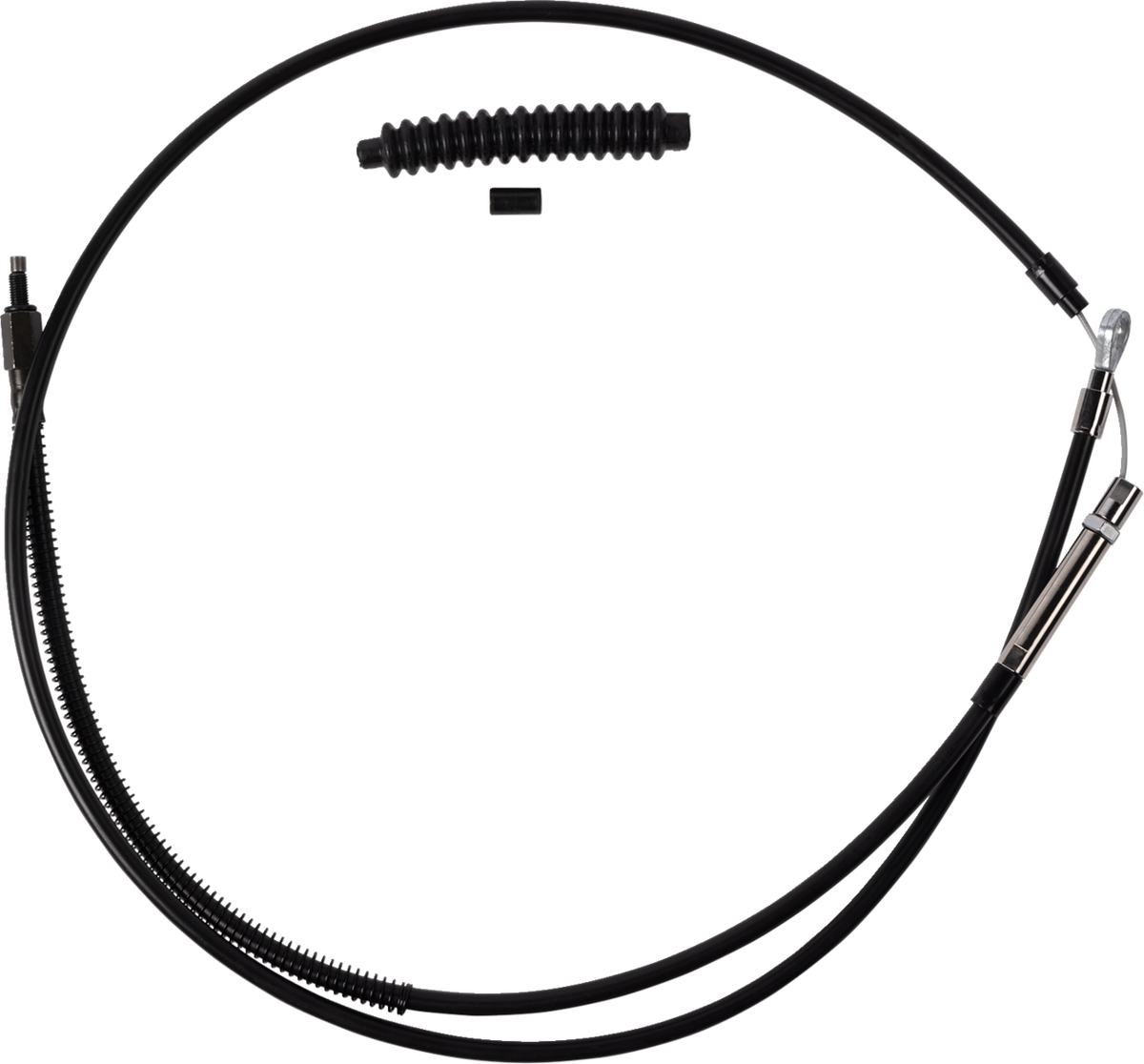 High-Efficiency Black Vinyl Clutch Cable - +8" Size