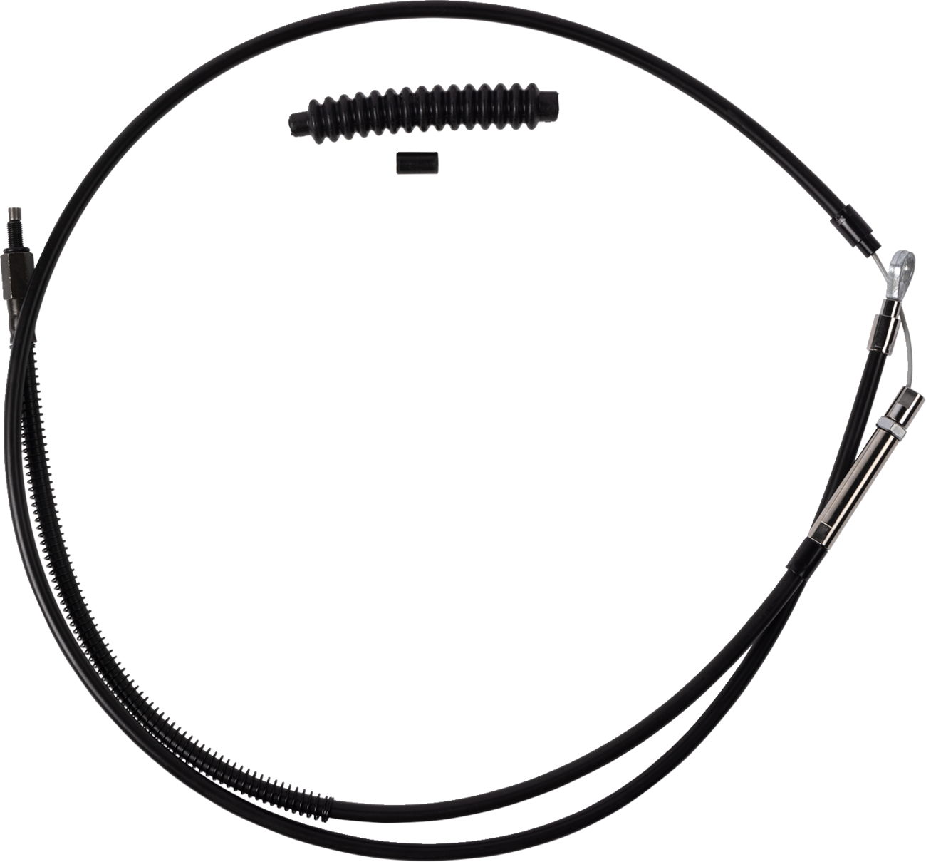 High-Efficiency Black Vinyl Clutch Cable - +8" Size