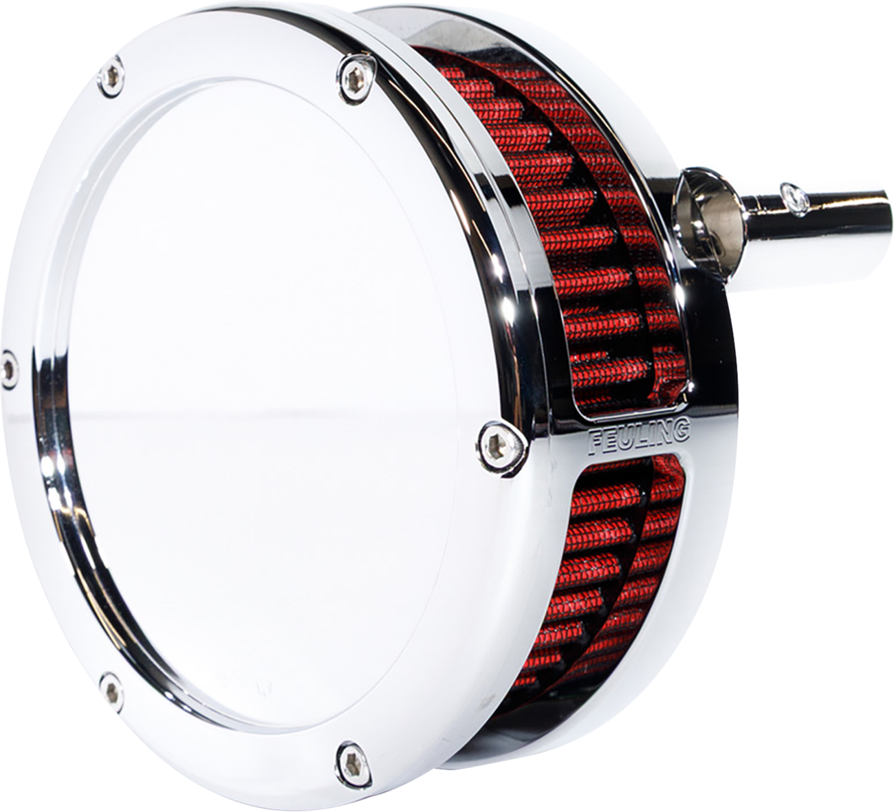 Slim BA Air Cleaner Kit - Chrome - Red Filter - '08-'17 Twin Cam
