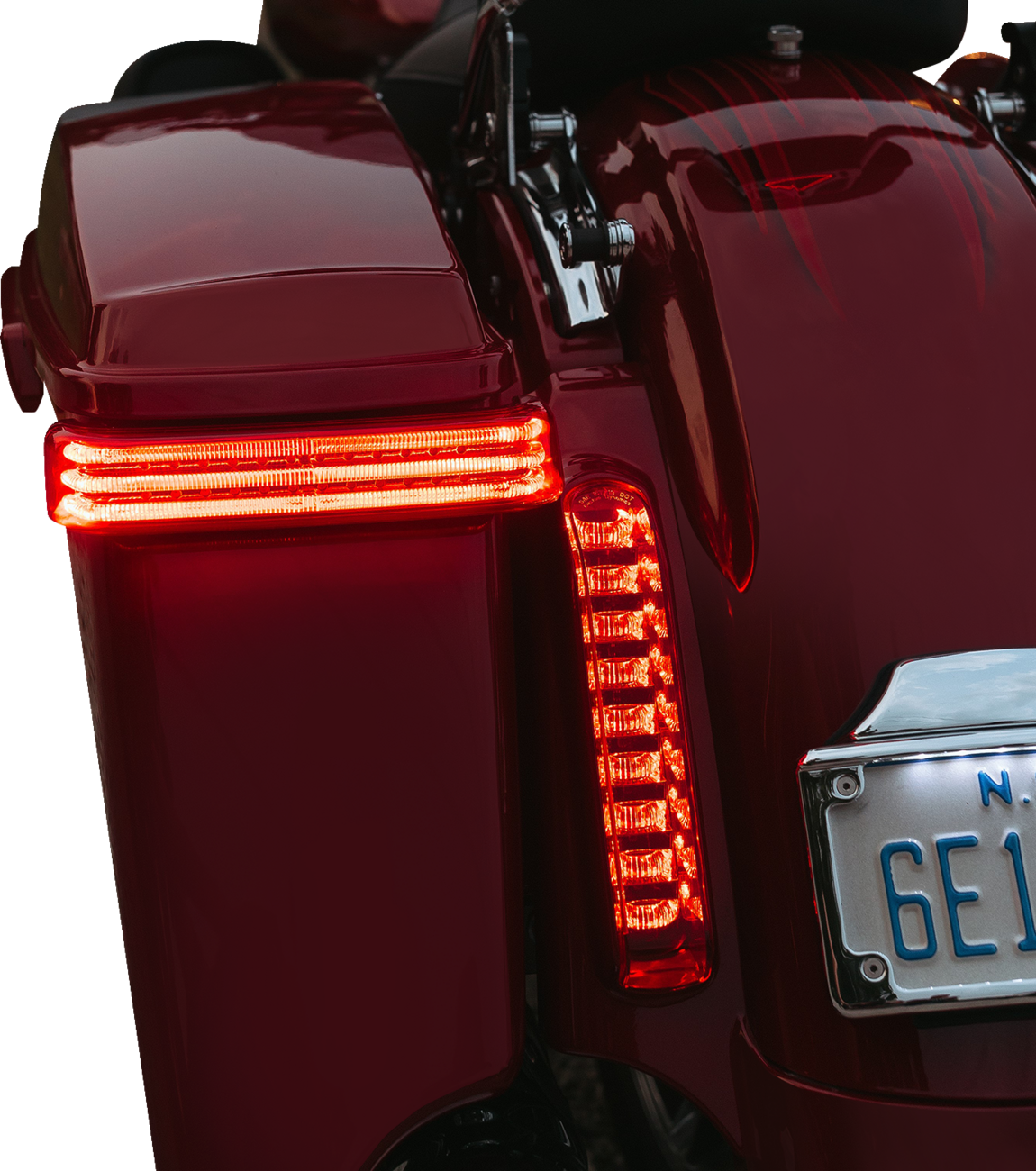 Saddlebag LED Lights - Sequential - Black/Red
