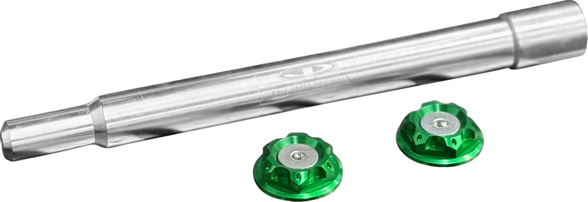 Y-Axle With Turret Style Axle Cover Kit - Custom - Front - Green - 1"
