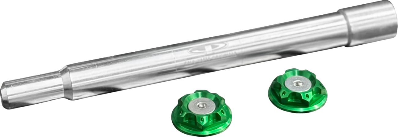 Y-Axle With Turret Style Axle Cover Kit - Custom - Front - Green - 1"
