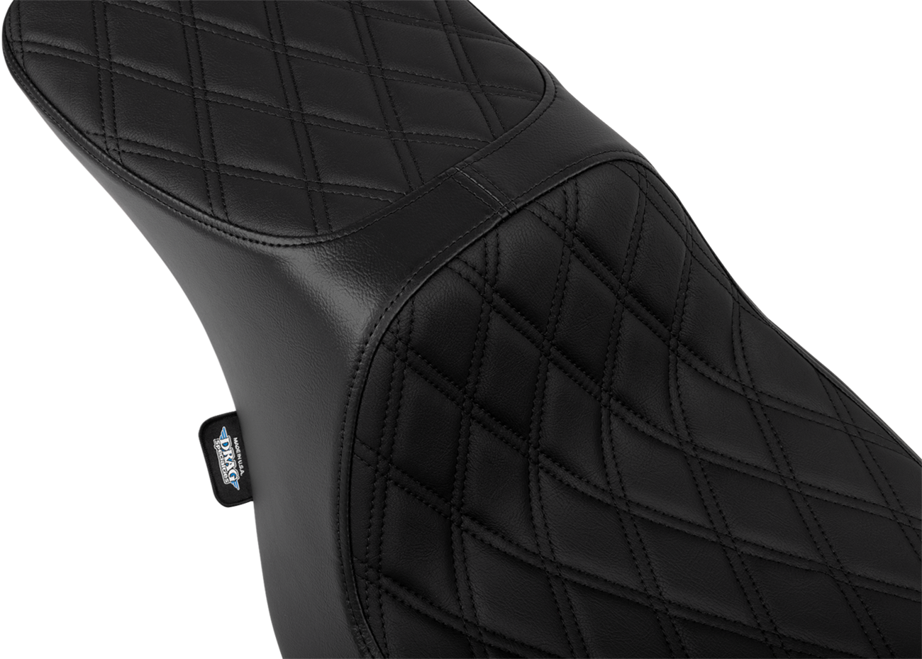 Predator 2-Up Seat - Vinyl - Double Diamond Black Stitch - W/O Backrest - FLTR/FLHX '23-'24