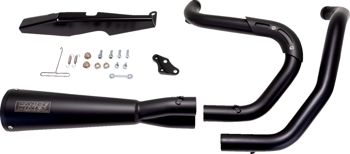 2-Into-1 Upsweep PCX™ Exhaust System - Stainless Steel - Black