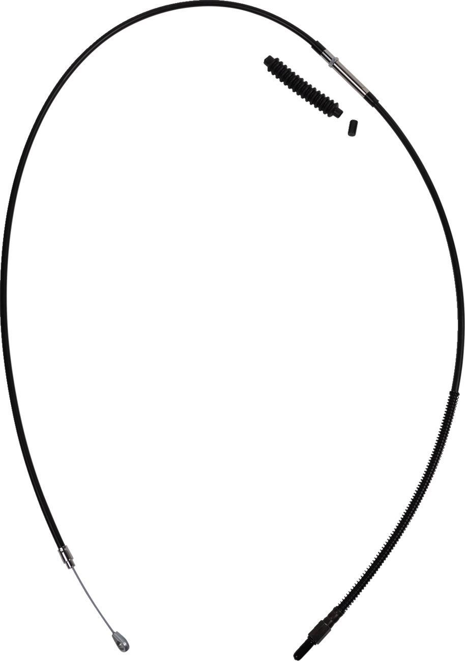 High-Efficiency Black Vinyl Clutch Cable - +6" SIze