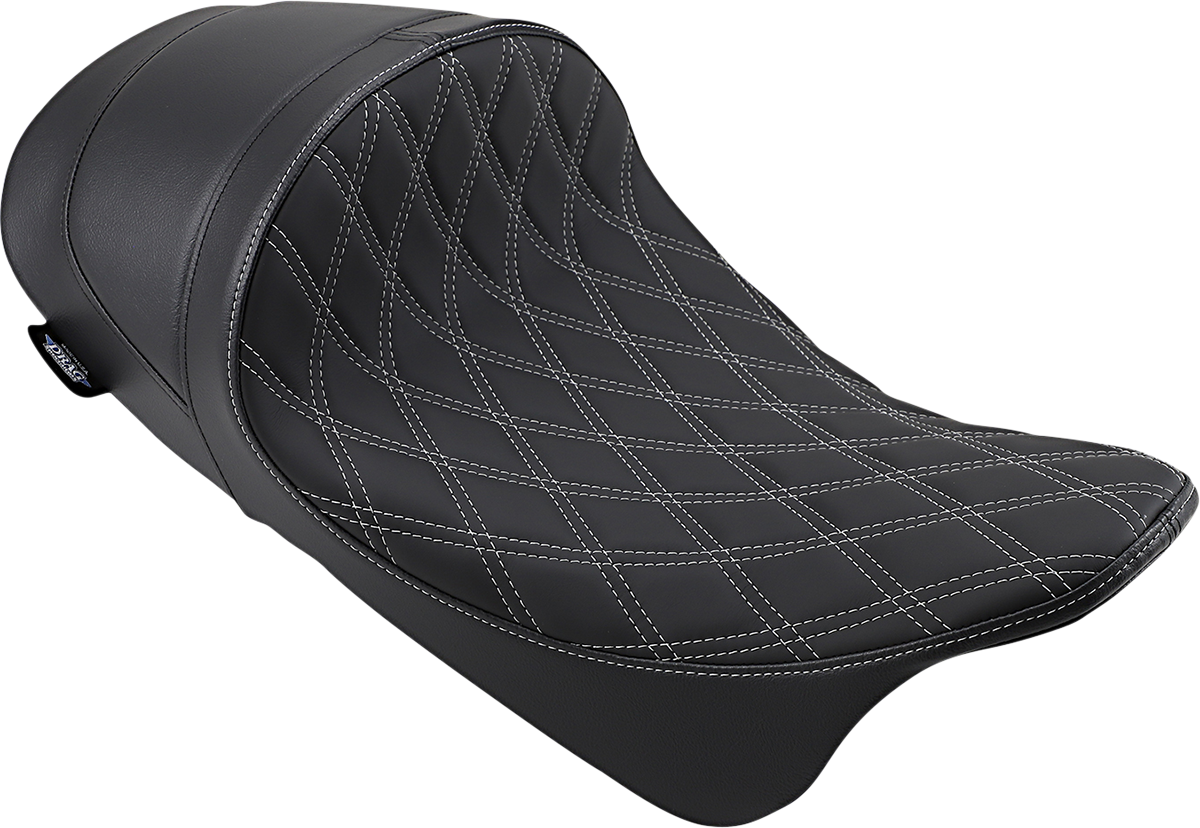 Forward Low Solo Seat - Diamond - Silver Stitched - FL '08-'23