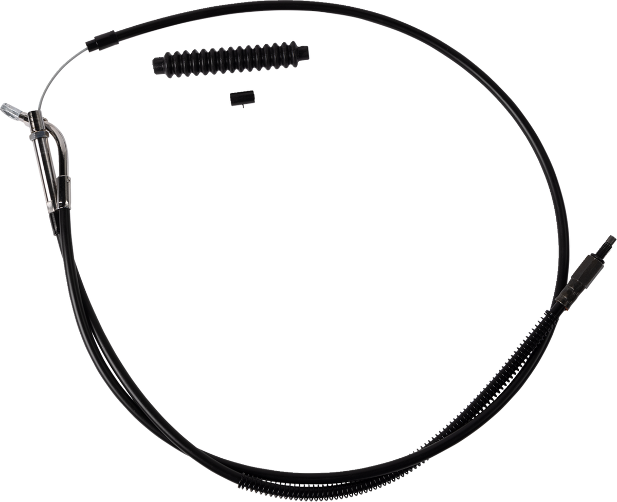 High-Efficiency Black Vinyl Clutch Cable - +6" Size