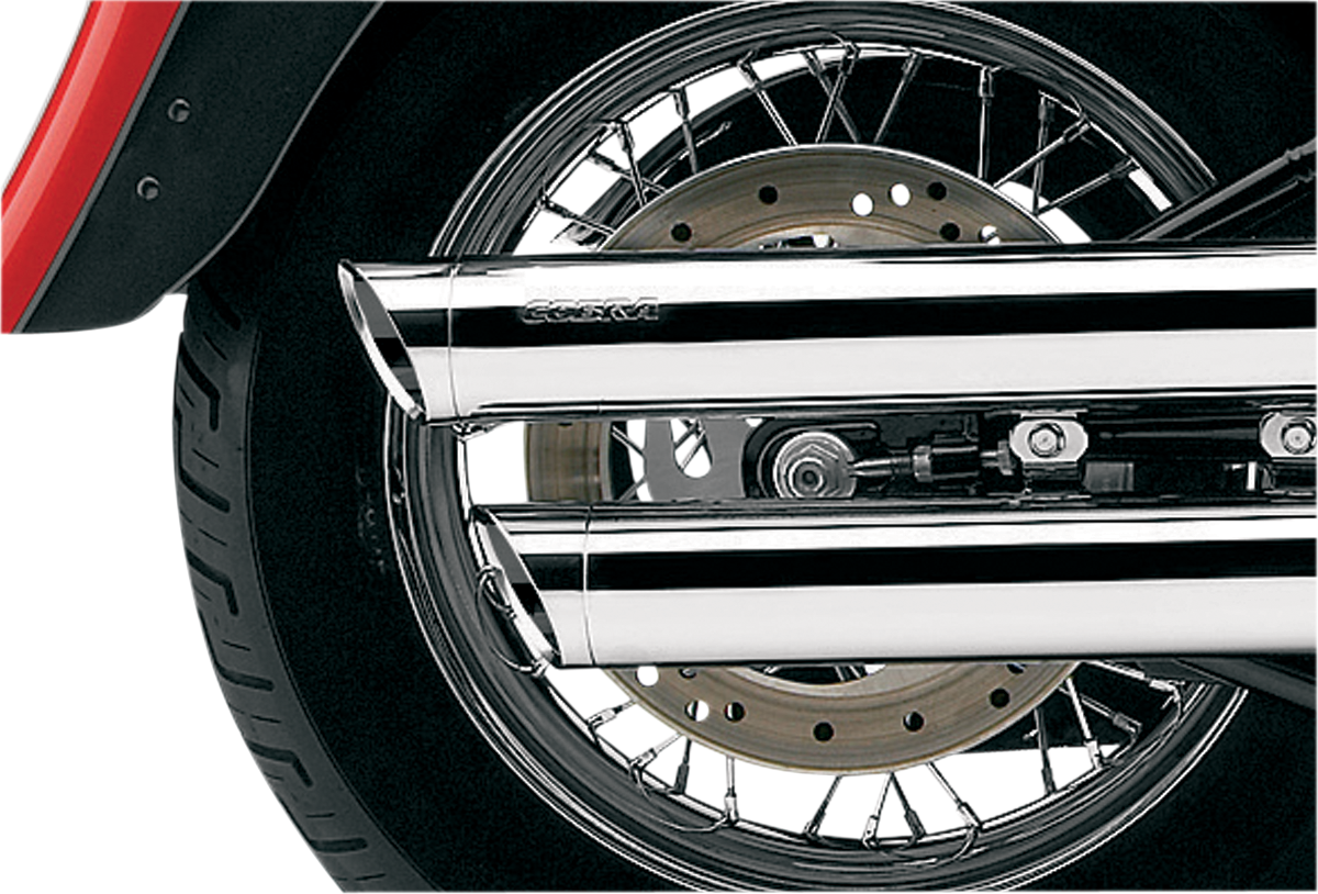 3" Slip-On Mufflers - Chrome - '00-'06 FLSTF