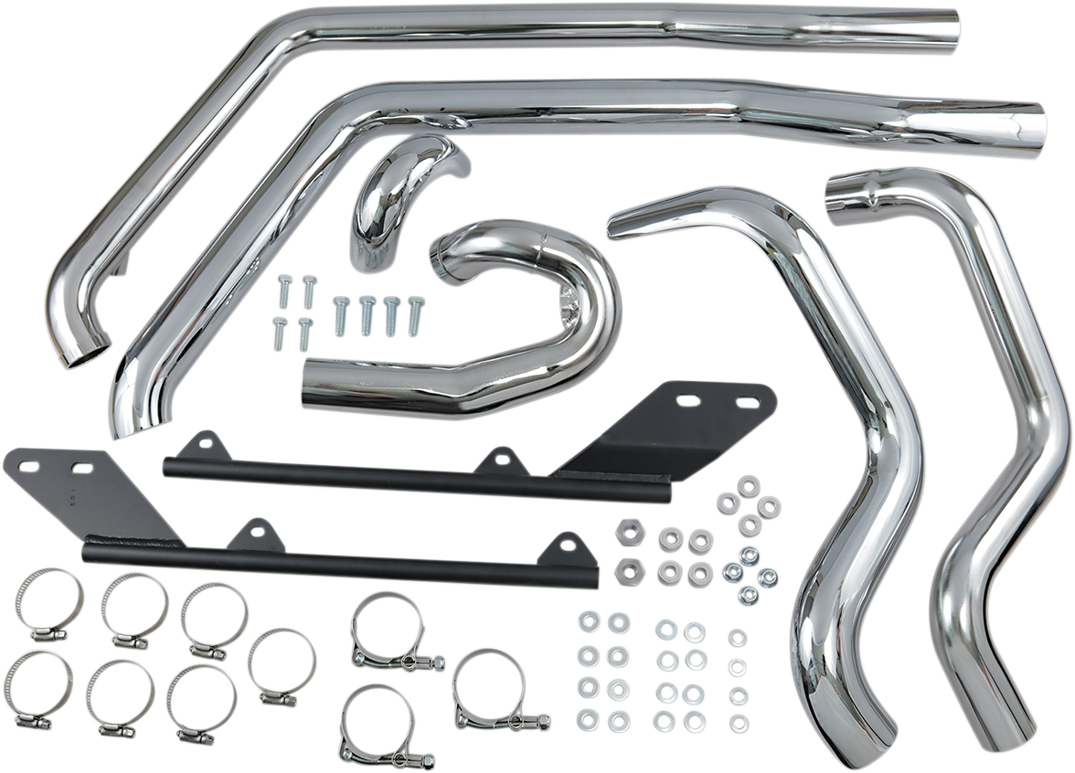 Power Curve True-Dual Crossover Header Pipes - '07-'17 Softail