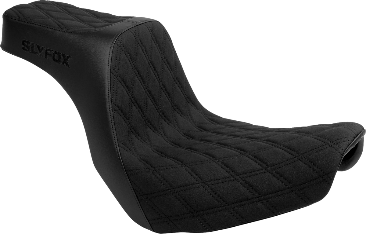 High Noon Seat - Double Diamond - Black Logo - Black Stitch - FL/FX '18-'25