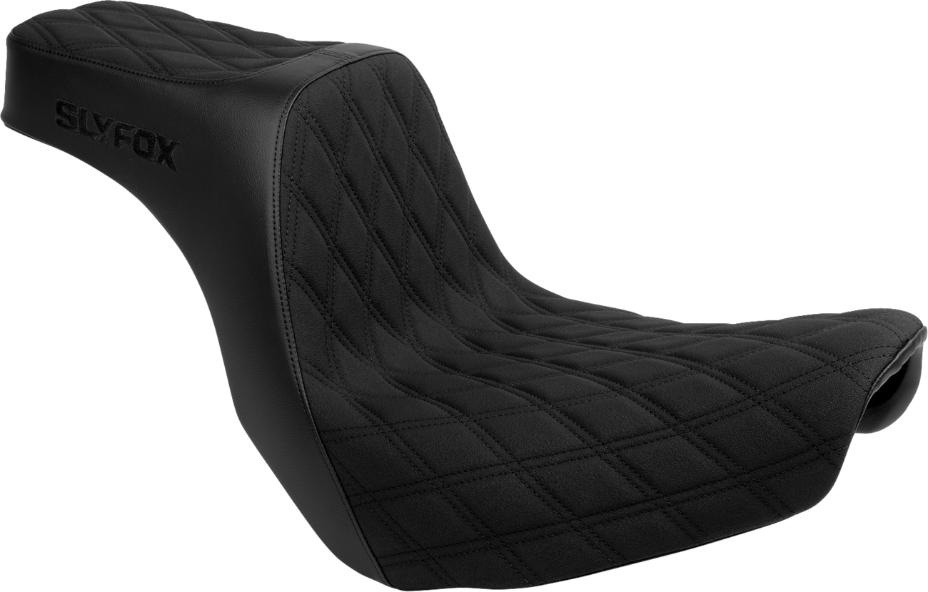 High Noon Seat - Double Diamond - Black Logo - Black Stitch - FL/FX '18-'25