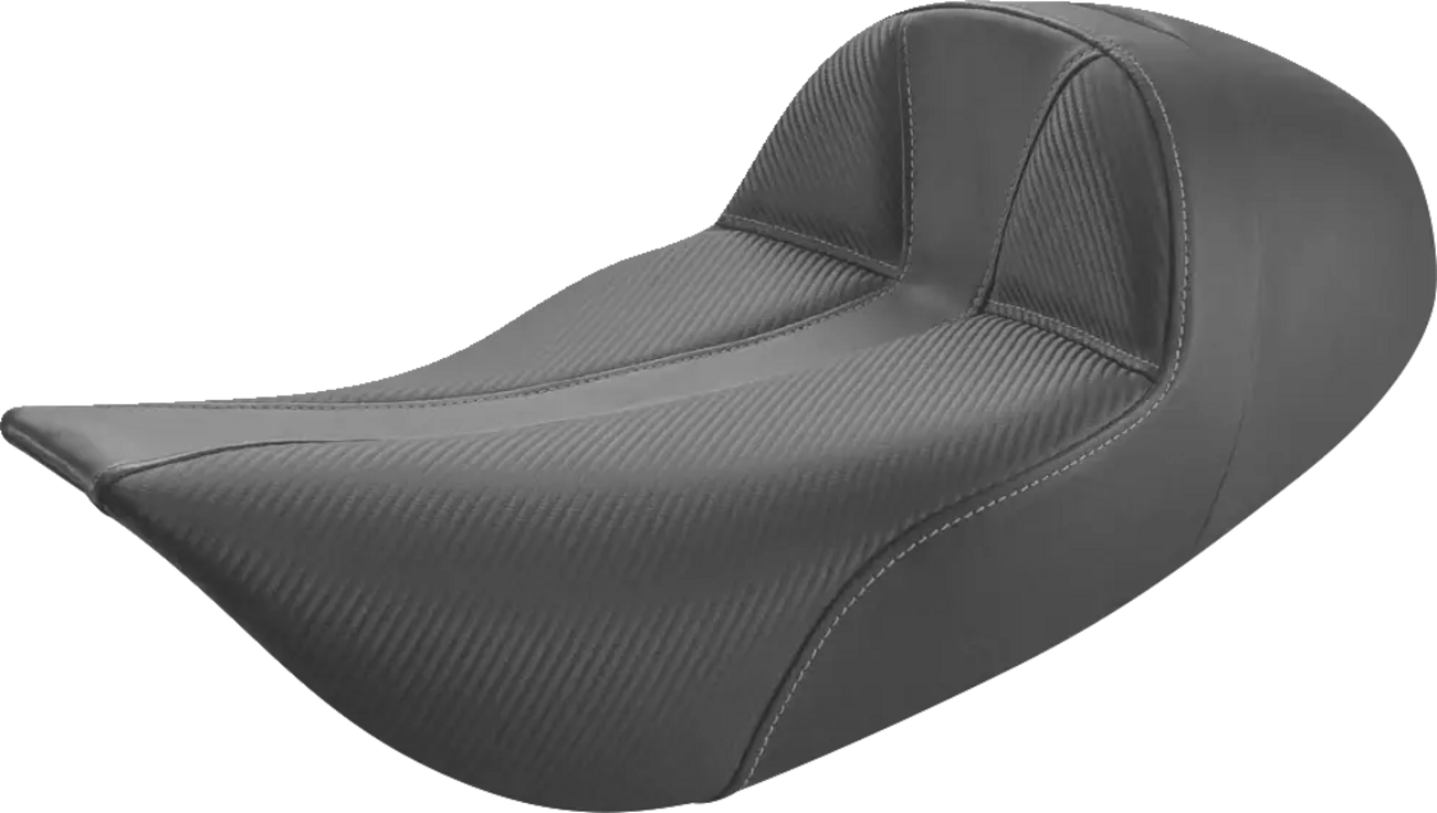Dominator Solo Seat - Extended Reach - W/O Backrest - Black W/ Gray Stitching - FLHR/FLHX '97-'07