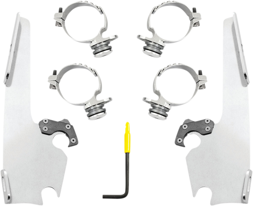 Fats/Slim Windshield Trigger Lock Complete Mount Kit - Polished - XL