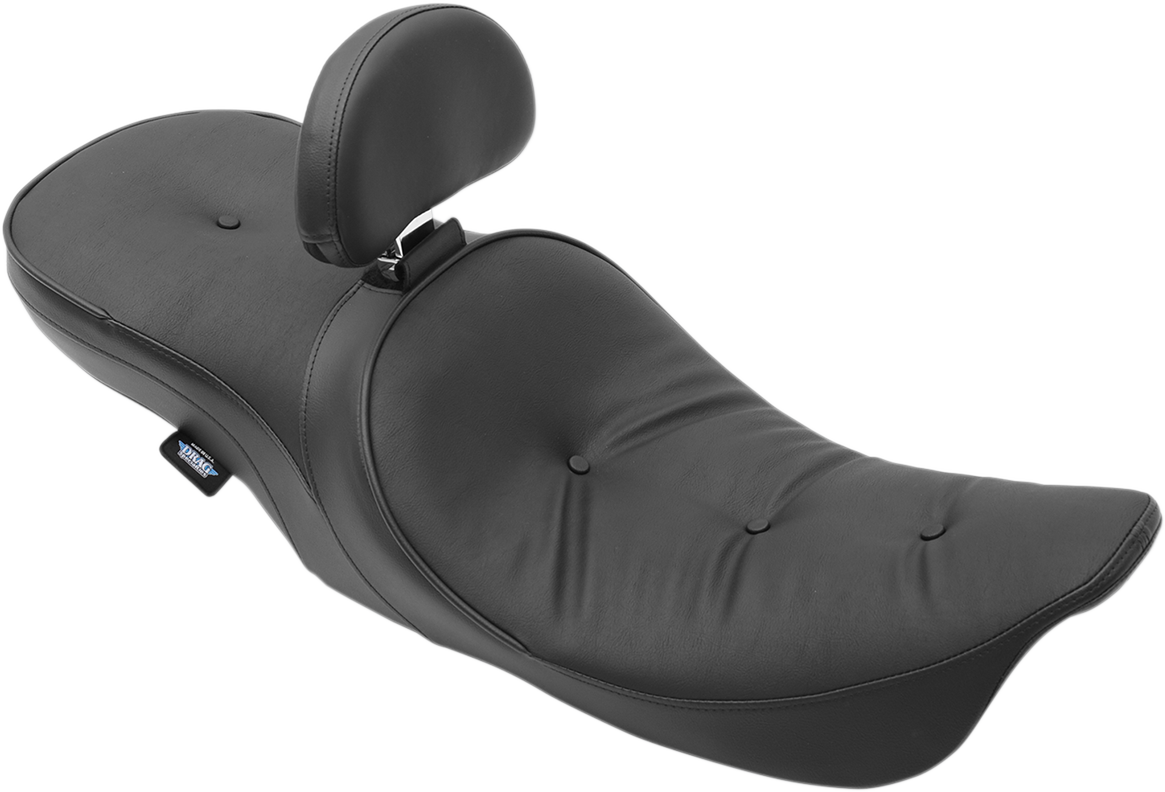 Low Touring Seat - Vinyl - Pillow - With Backrest Receiver - FL '99-'07