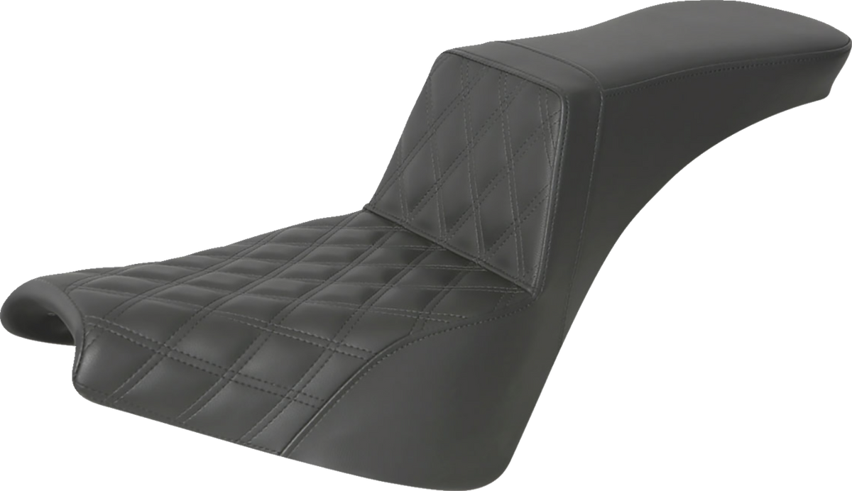 Step-Up Seat - Front Lattice Stitch - Black