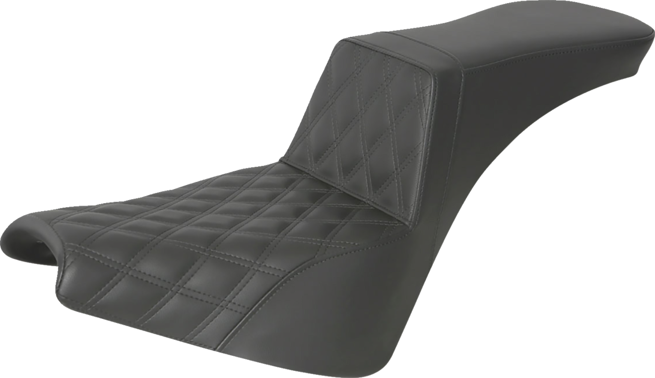 Step-Up Seat - Front Lattice Stitch - Black