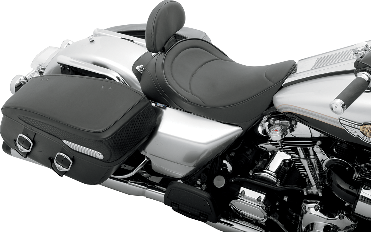 Solo Seat - Mild Stitched - Driver Backrest Compatible - FLH '97-'07