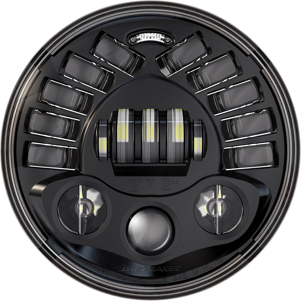 Adaptive Headlight With Adapter - 7" - Black