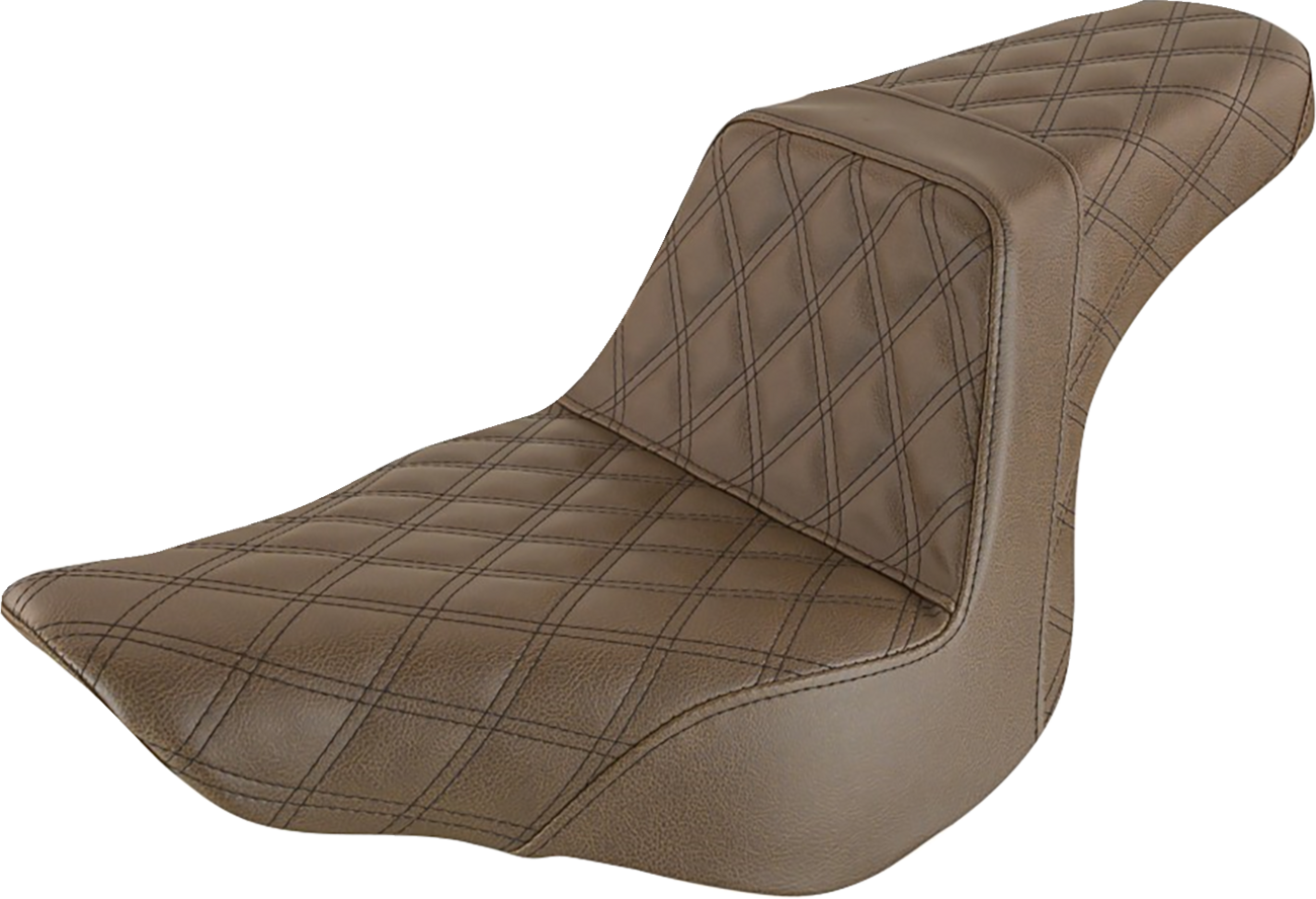 Step-Up Seat - Full Lattice Stitch - Brown