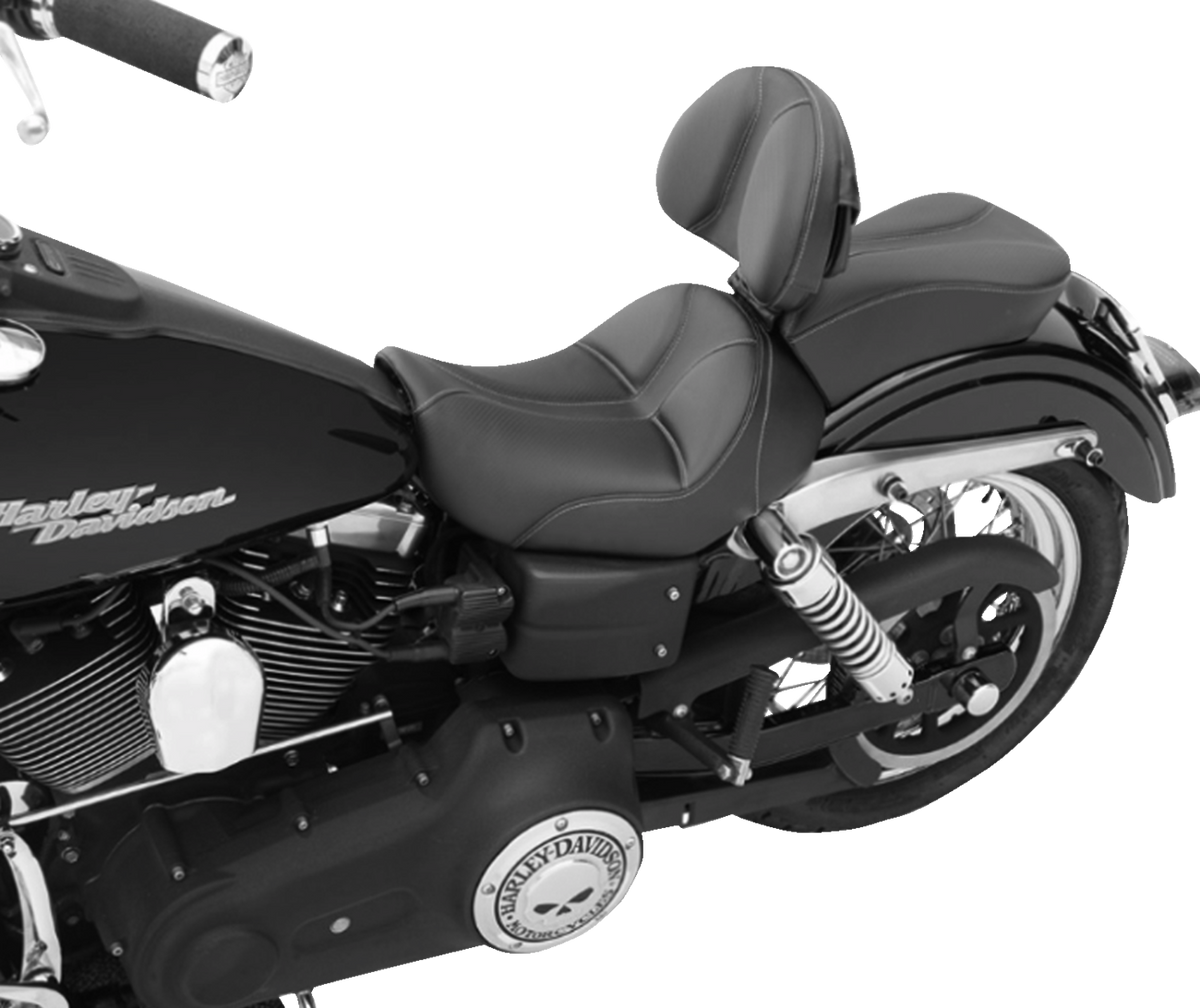 Dominator Solo Seat - W/O Backrest - Black W/ Gray Stitching - FL/FX '06-'17
