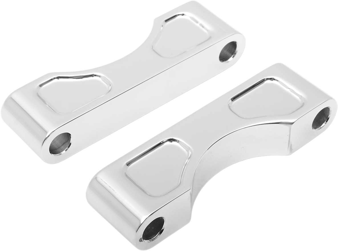 Hugger Front Fender Mounting Blocks - 7/8" Wide - For 16"/17"/18"/19" Wheels - Satin