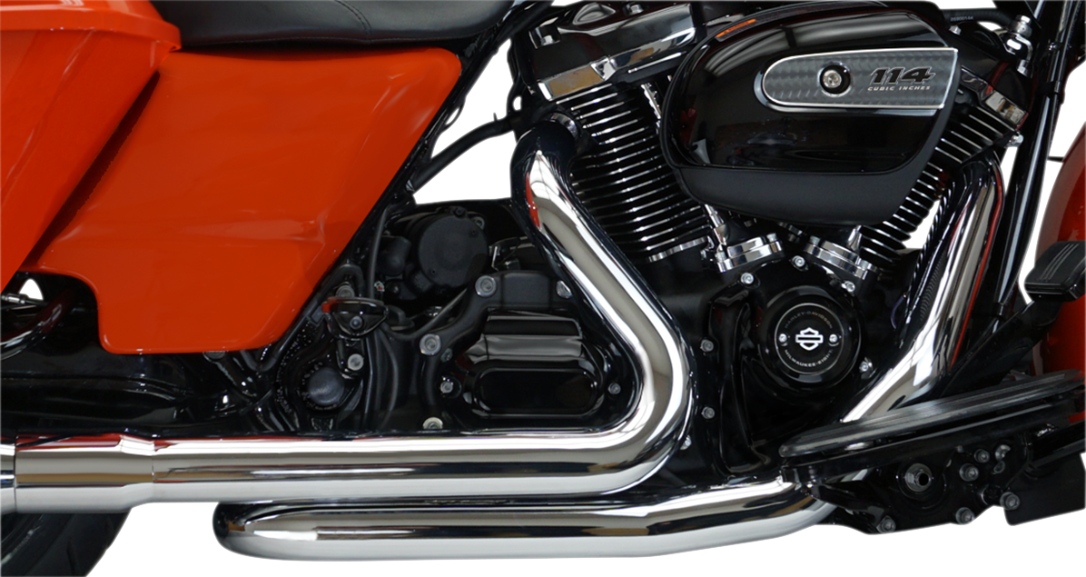 Aggressor 2-Into-2 Crossover Headers - Chrome - M8