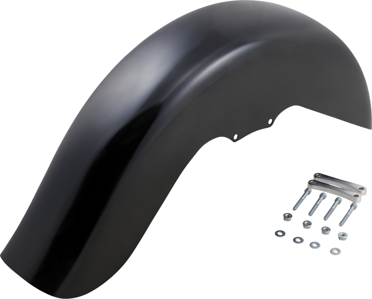 Benchmark Front Fender - Non-Raked - Black - 21" - HD Touring/Trike