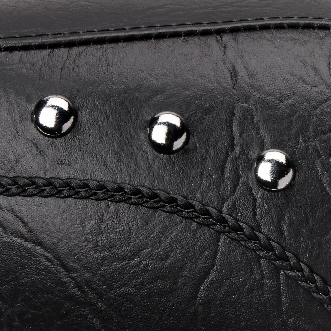 Wide Rear Seat - Studded - Black - FLST '00-'15