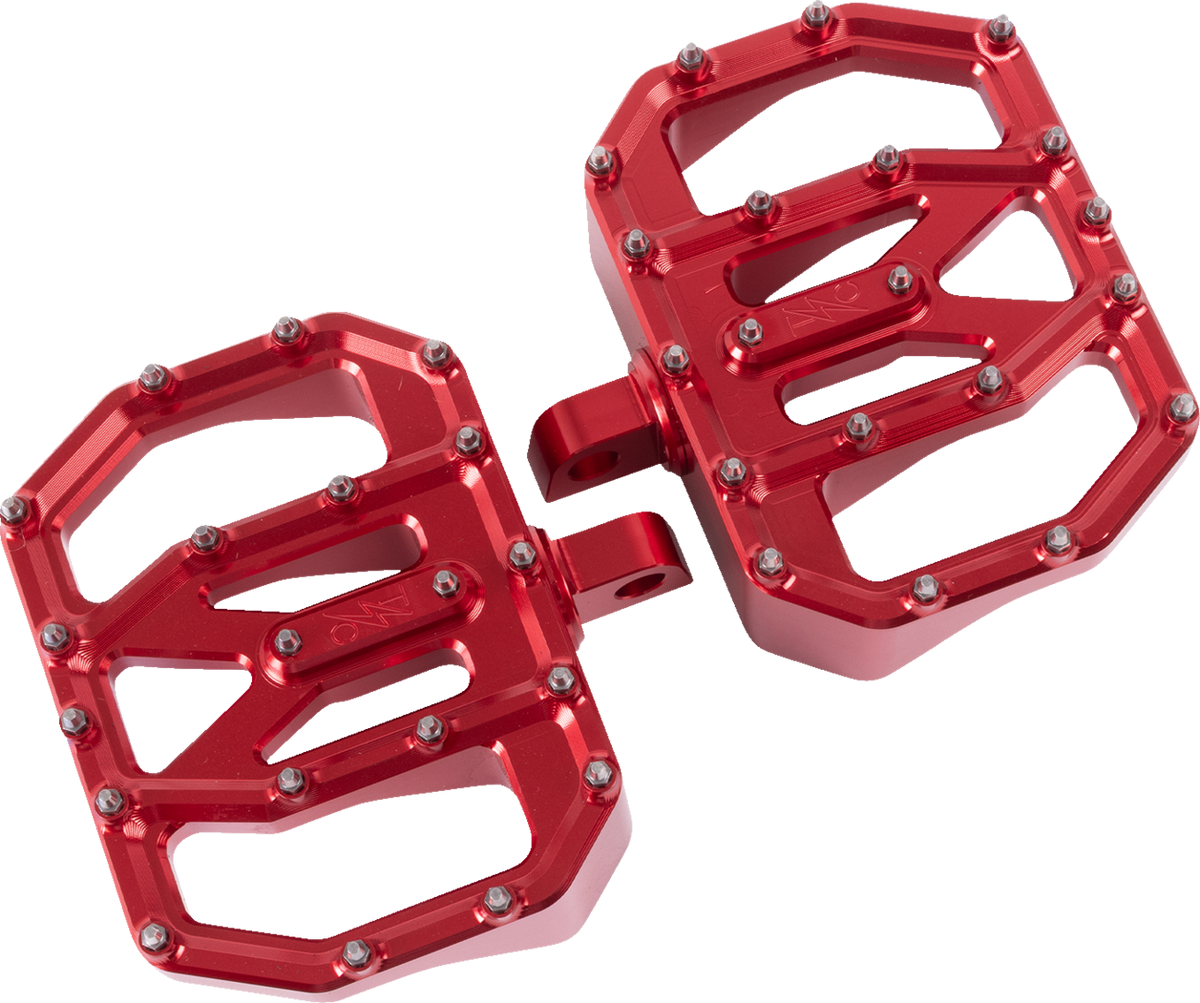 Mini Aggressor Floorboards - Red - Rear