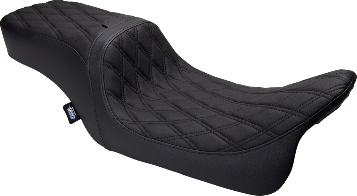 Predator 2-Up Seat - Vinyl - Double Diamond - W/O Backrest - FLH/FLTR '08-'23