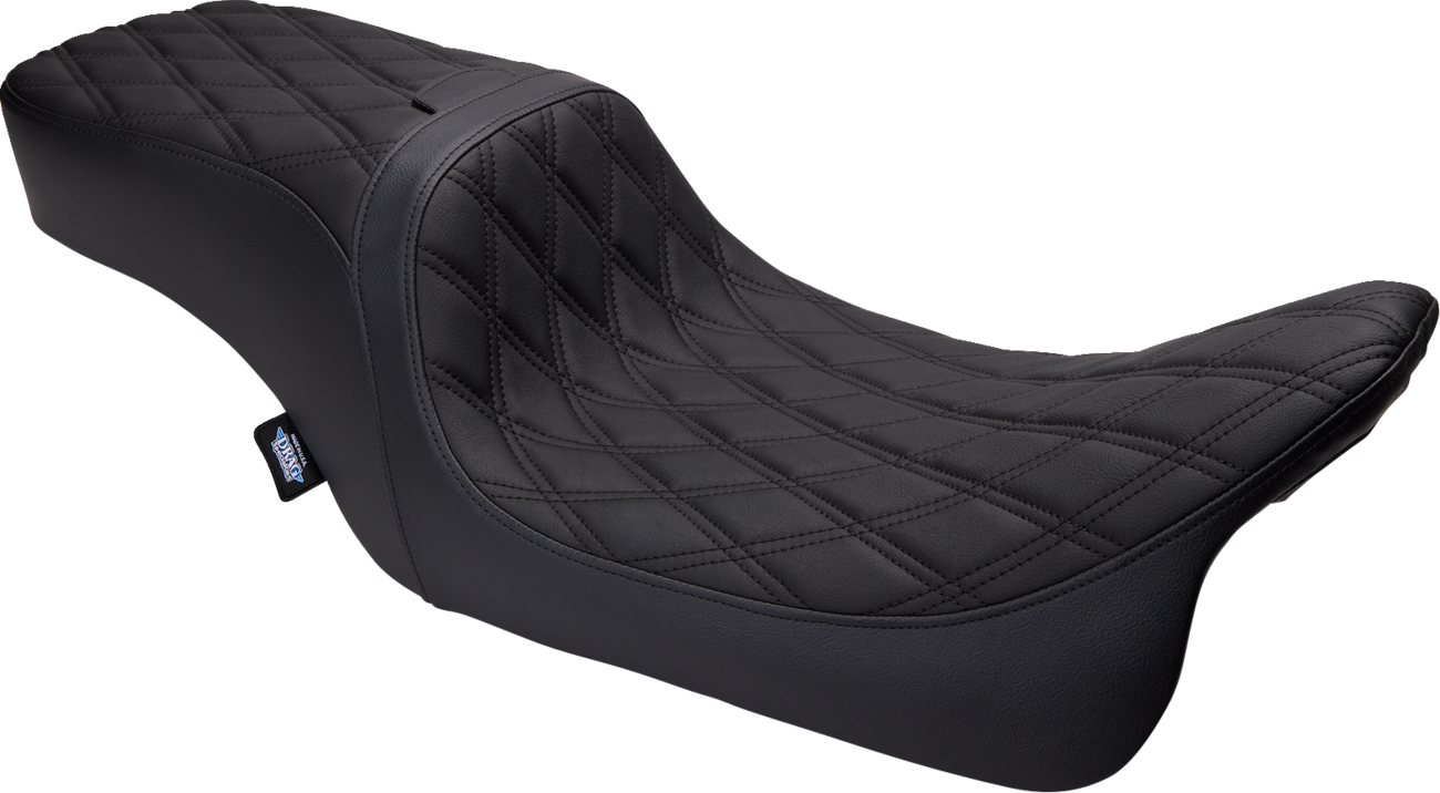 Predator 2-Up Seat - Vinyl - Double Diamond - W/O Backrest - FLH/FLTR '08-'23